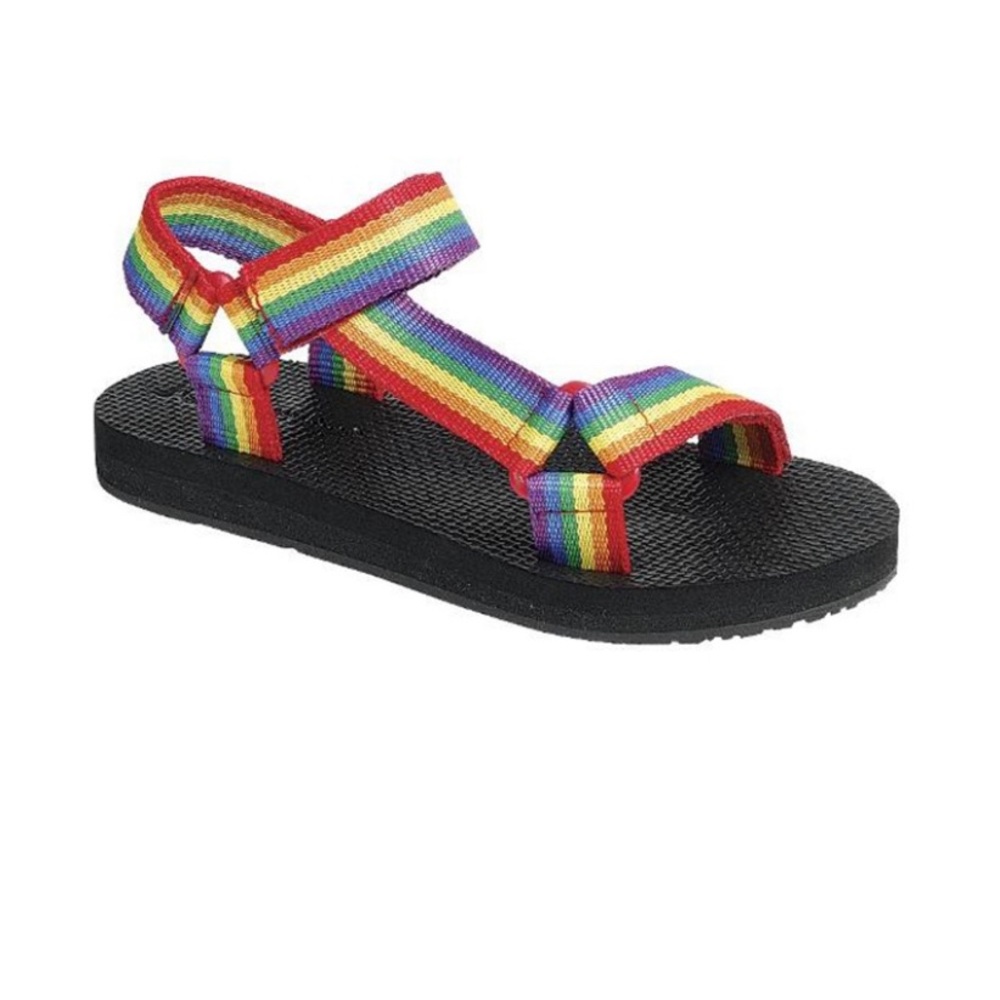 Rainbow Flat Wrapped Sneaker Sandals